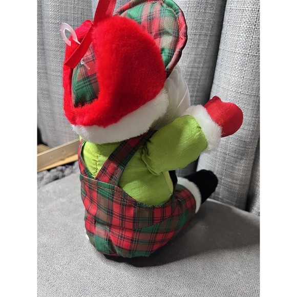 Trendmasters Nylon Santa Claus VTG Plush Lumber Jack Hunting Parachute Plaid 12” - Picture 10 of 13